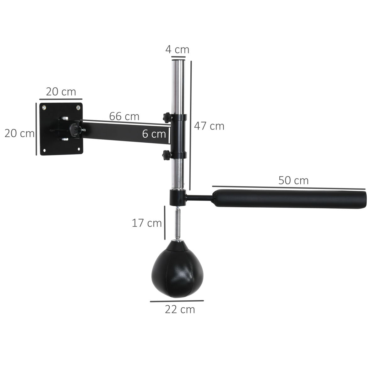 Adjustable Speed Bag Wall Mount, Boxing & MMA Training Equipment