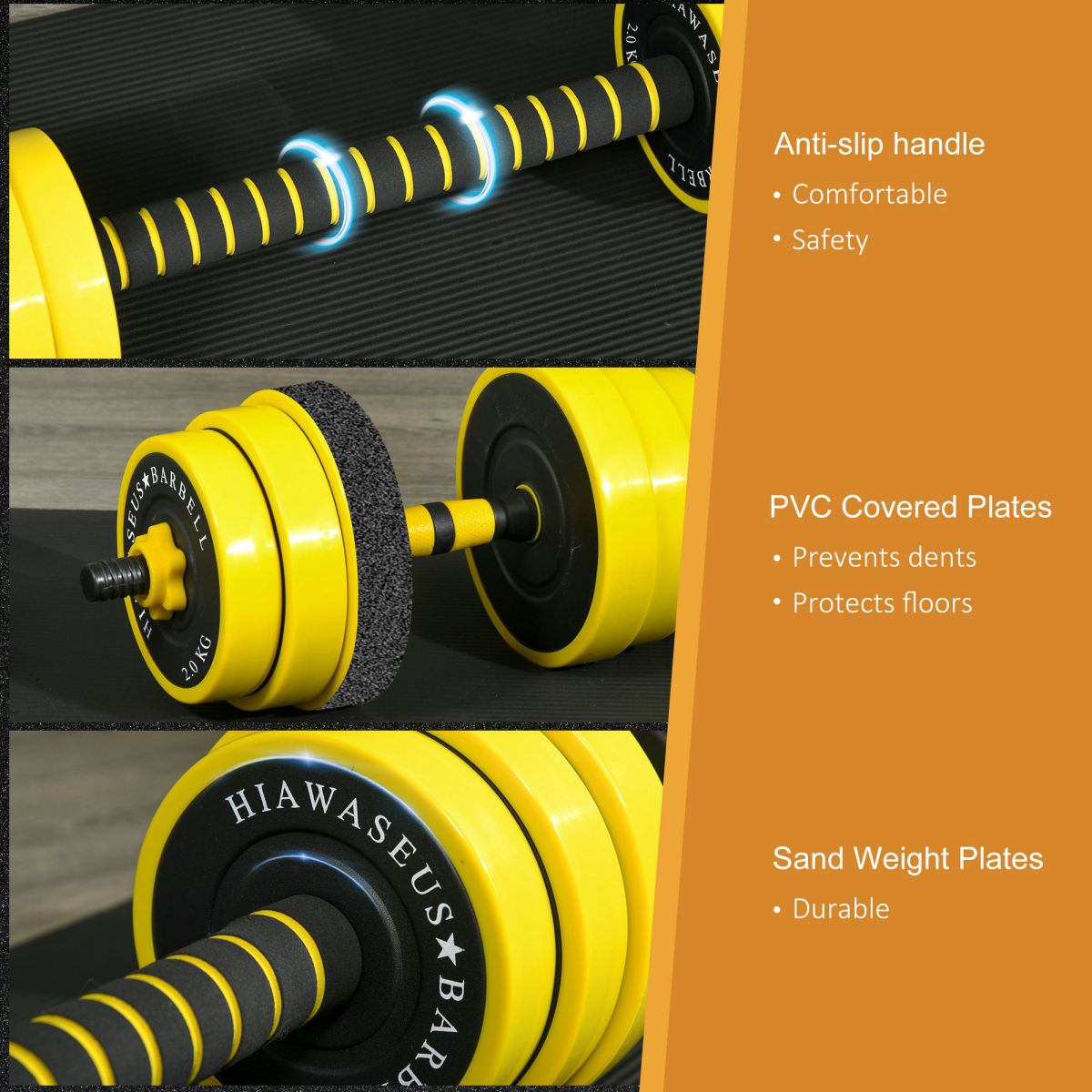 Versatile 30KG Barbell & Dumbbell Set - Home Gym Essential by HOMCOM - All Round Fitness