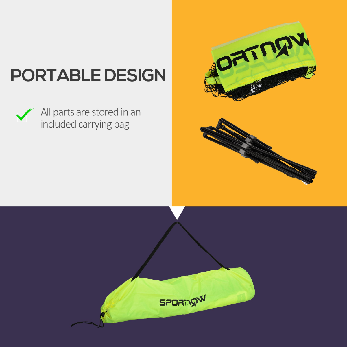 SPORTNOW 4m Adjustable Badminton Net – Multi-Sport Net for Tennis, Pickleball & Volleyball