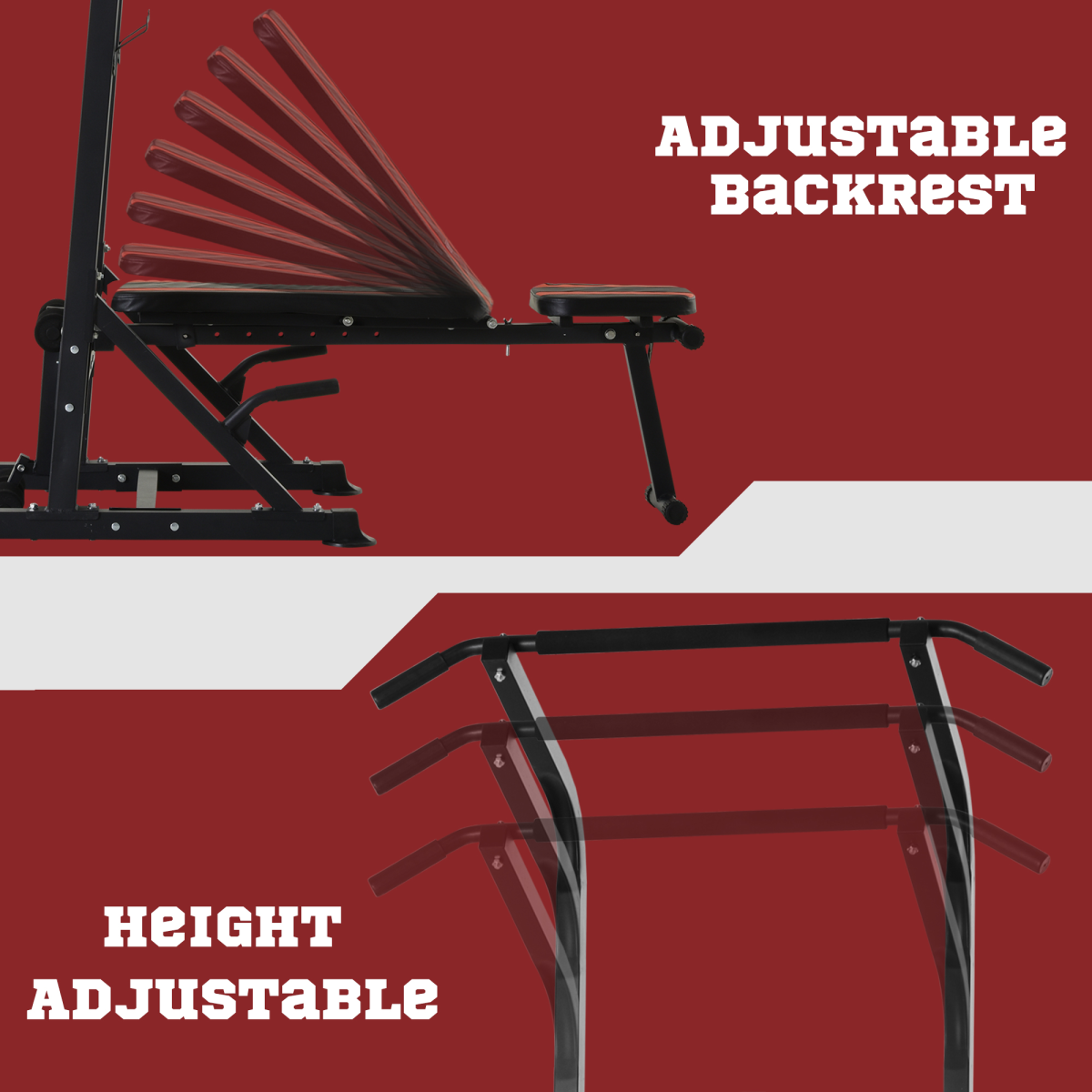 Versatile Adjustable Dip & Pull-Up Stand – Ultimate Home Fitness Solution - All Round Fitness