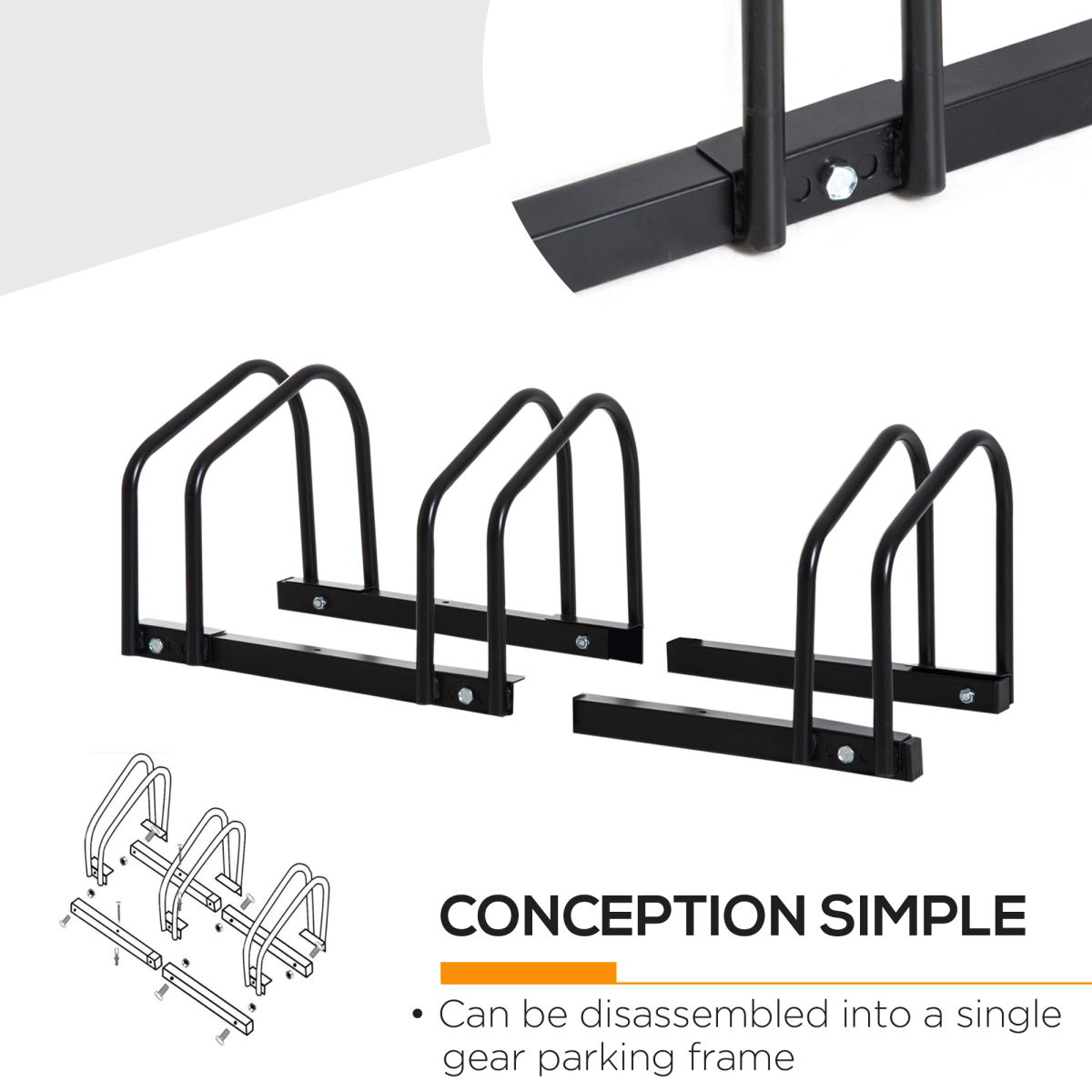 Secure 3-Bike Parking Rack - Durable Locking Stand for Home & Garden - All Round Fitness