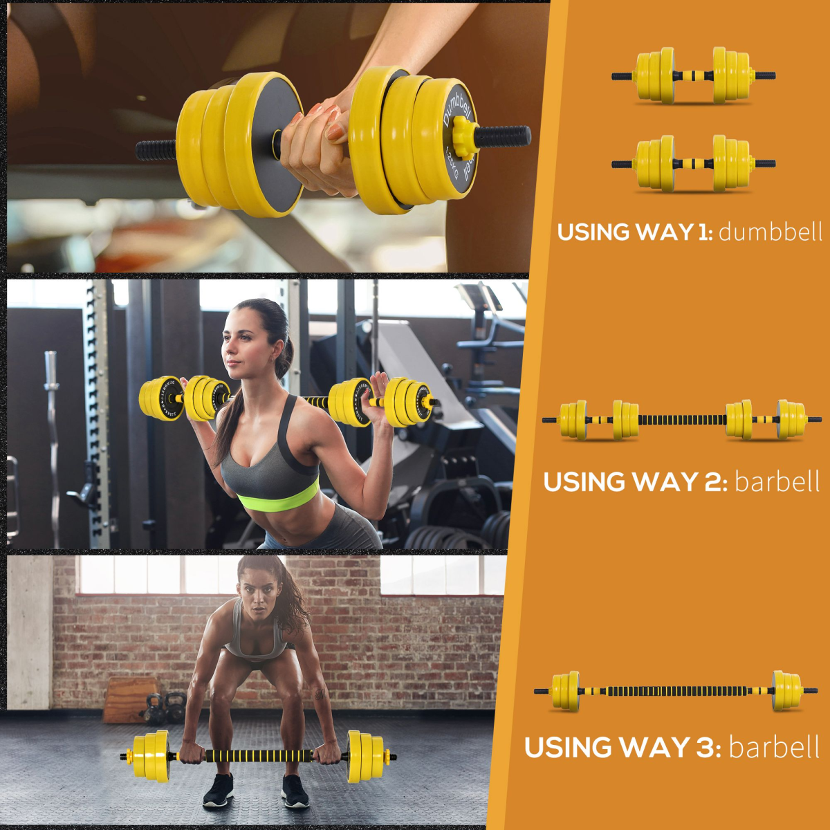 Versatile 20KG Barbell & Dumbbell Set for Ultimate Home Gym Workouts - All Round Fitness