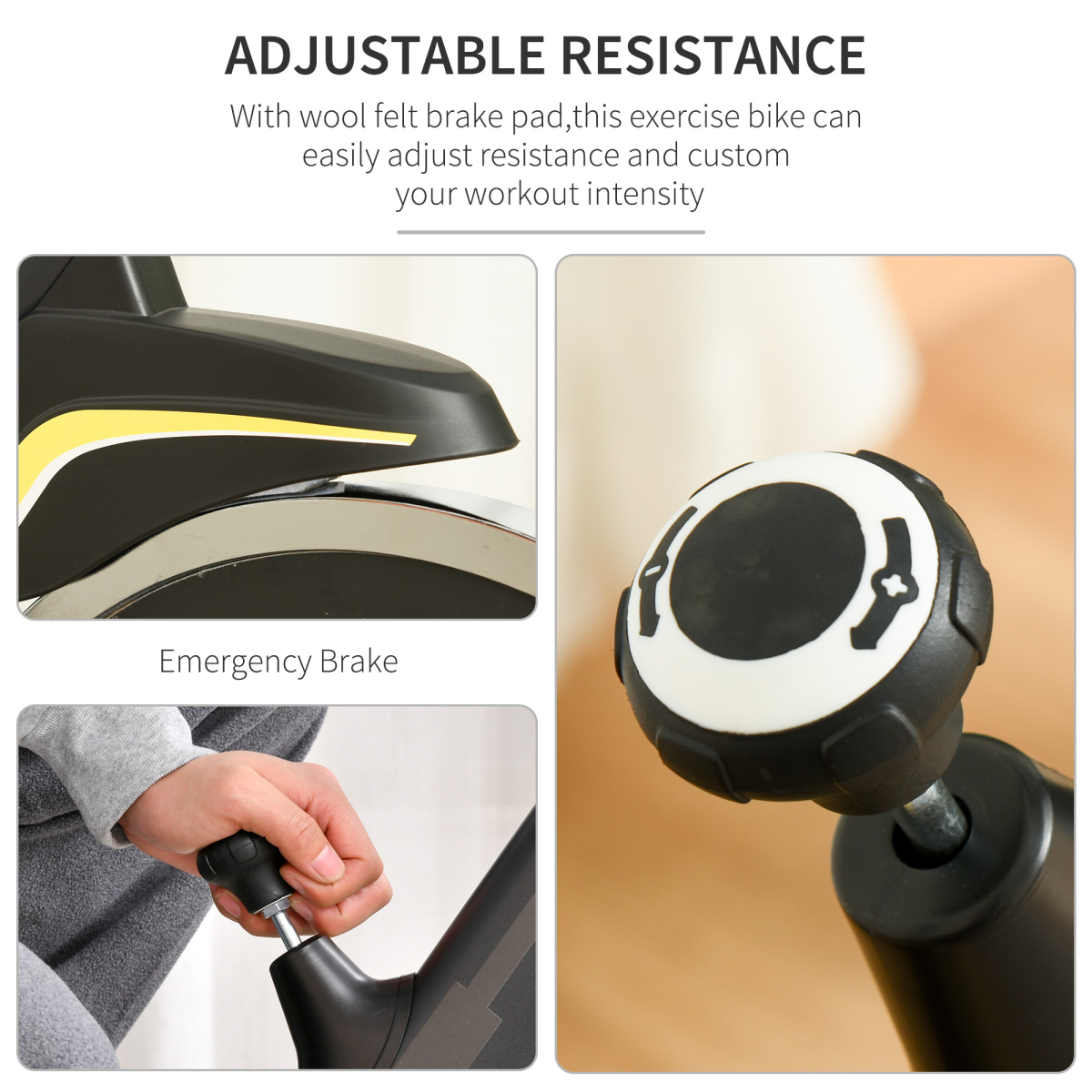 HOMCOM Exercise Bike with 10kg Flywheel – Adjustable Resistance, LCD Display & Upright Cycling Trainer - All Round Fitness