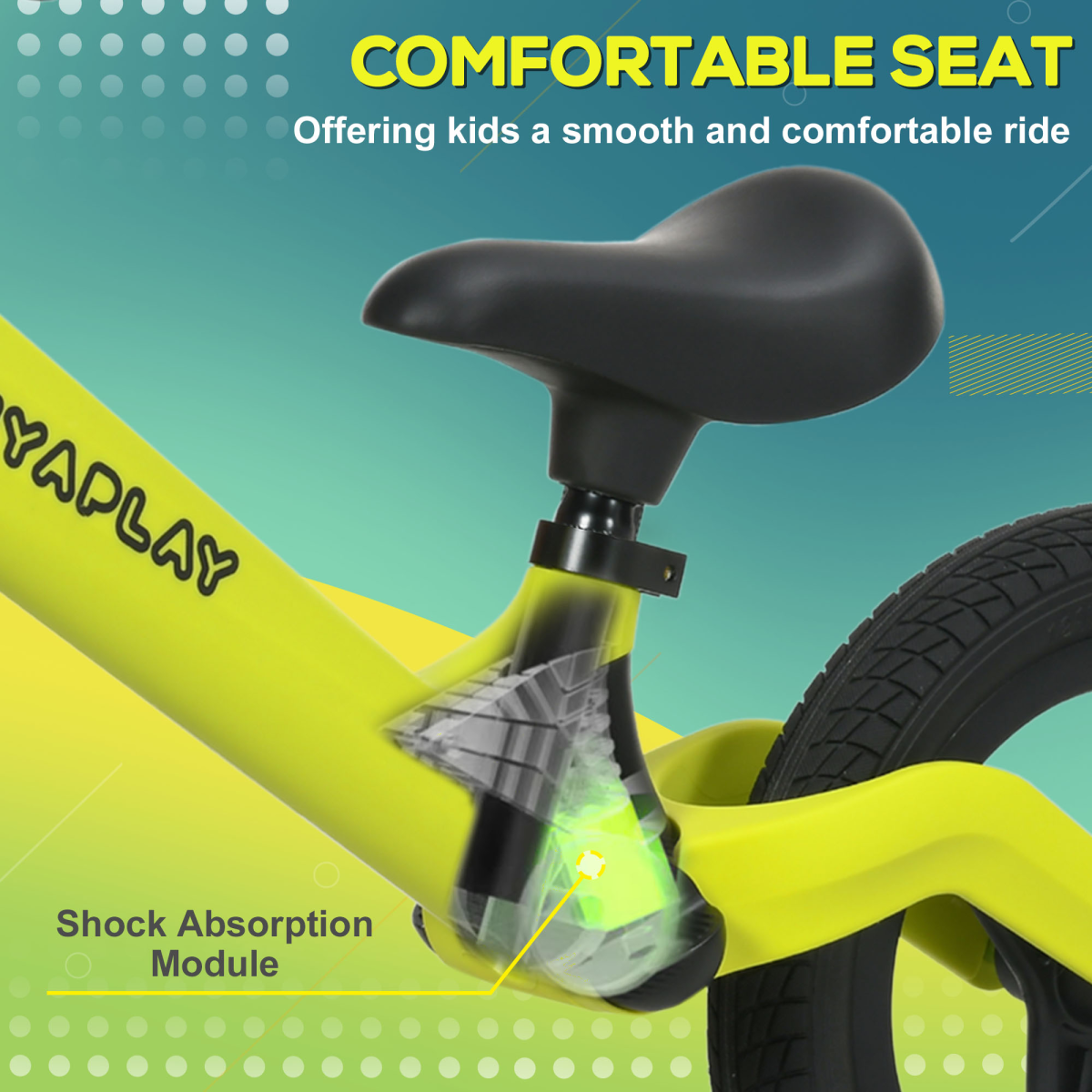 Baby Balance Bike – Adjustable Training Bike with Seat & Handlebar, 12” Wheels, Green - All Round Fitness