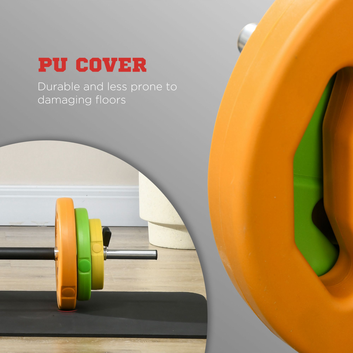 20kg Adjustable Barbell Weight Set with Non-Slip Handle & Secure Clips – Strength Training for Home Gym - All Round Fitness