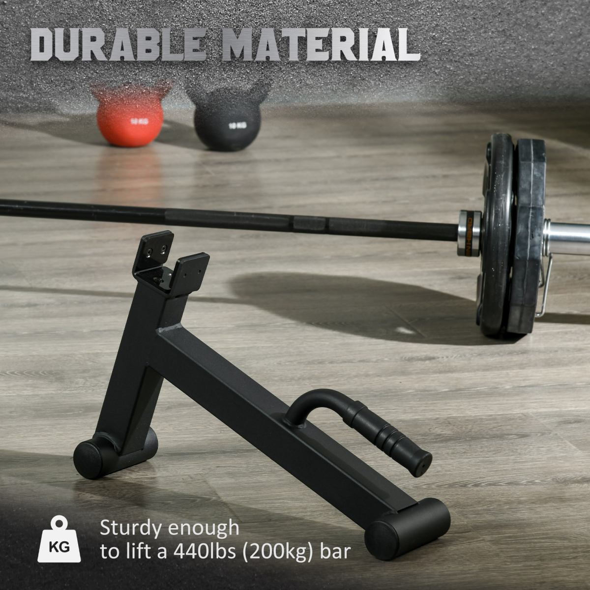 Deadlift Barbell Jack – Heavy Duty Steel with Non-Slip Handle, Easy Plate Loading (200kg Capacity) - All Round Fitness