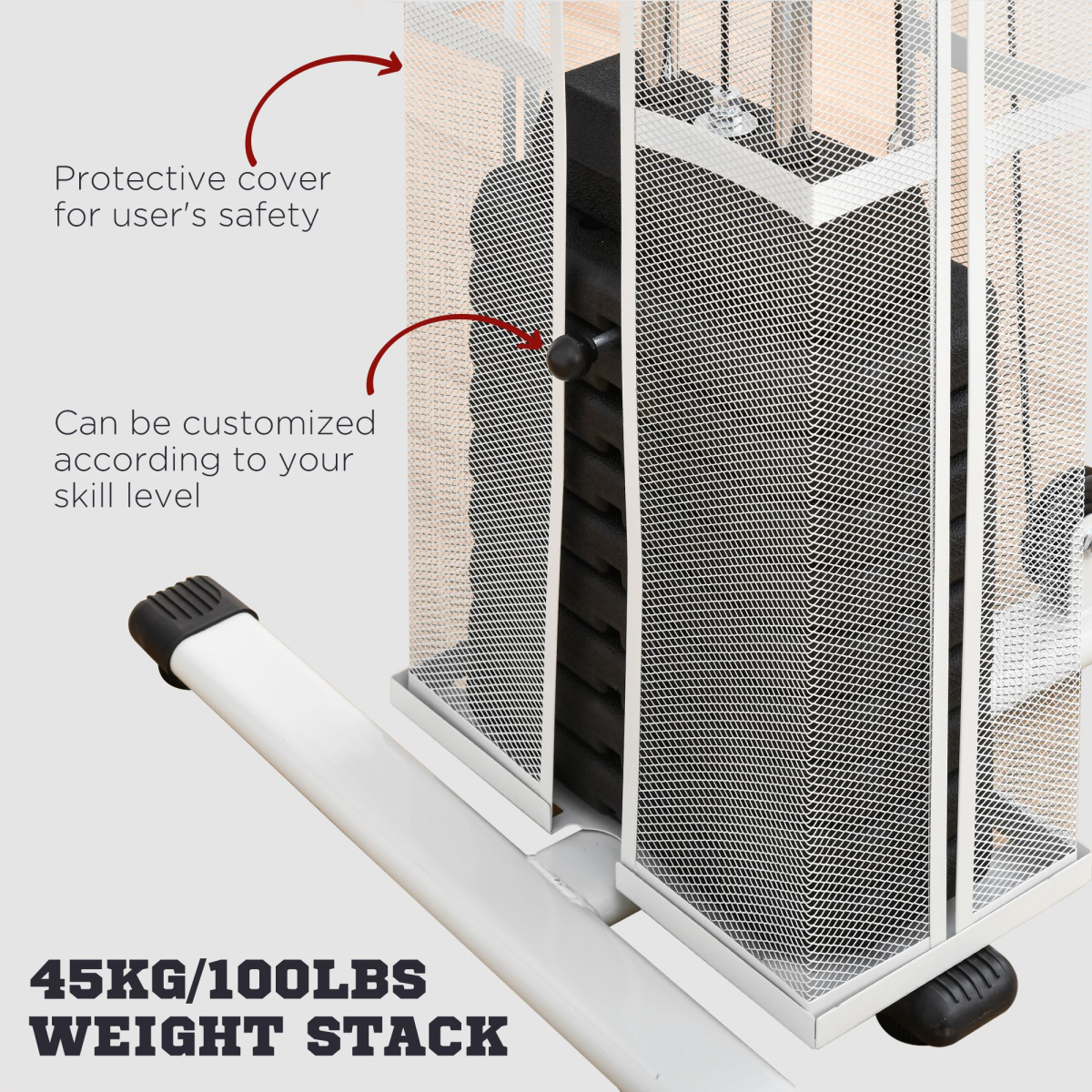 HOMCOM Multifunction Home Gym Weight Training Station – White