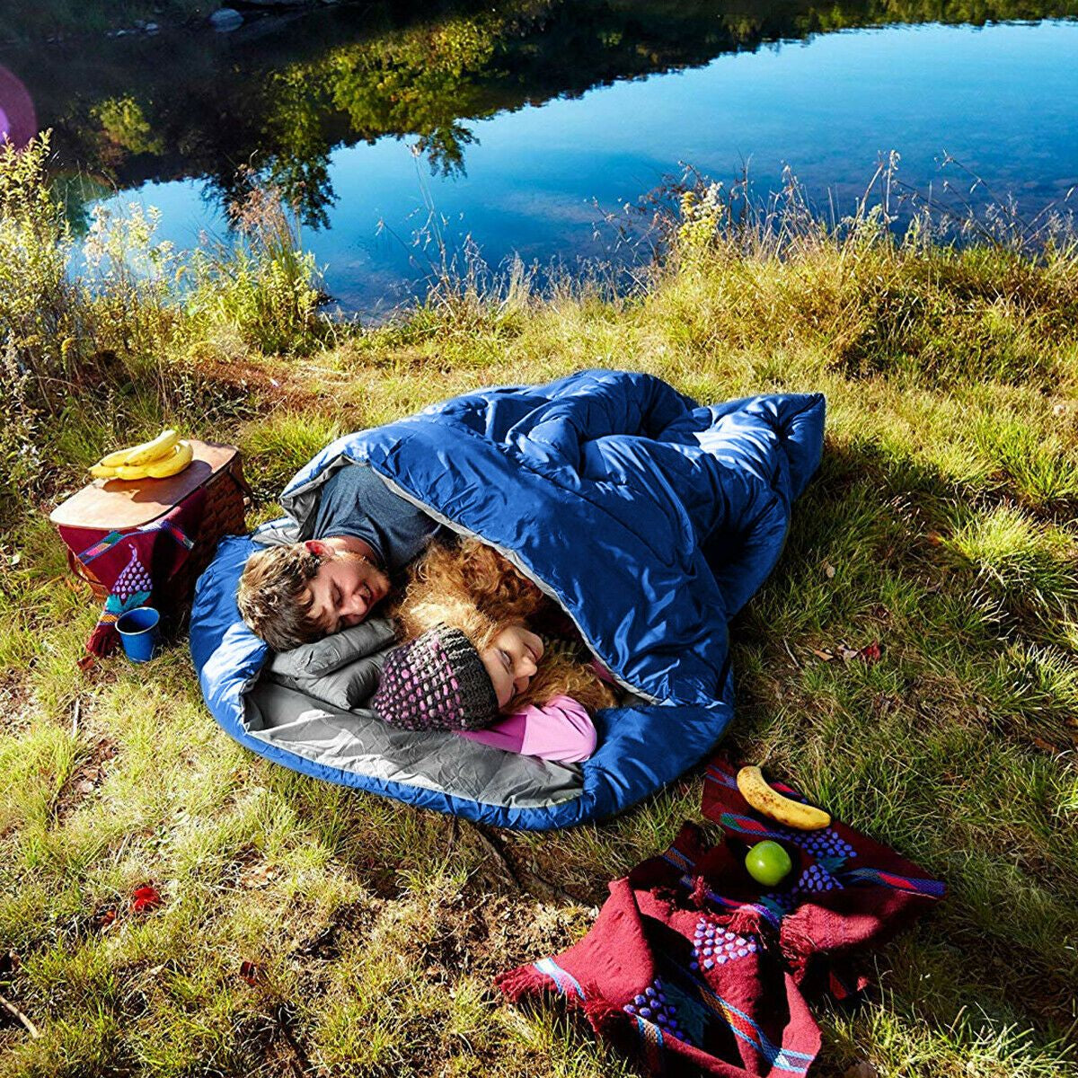 Extra Large Waterproof Double Sleeping Bag with Carrying Bag