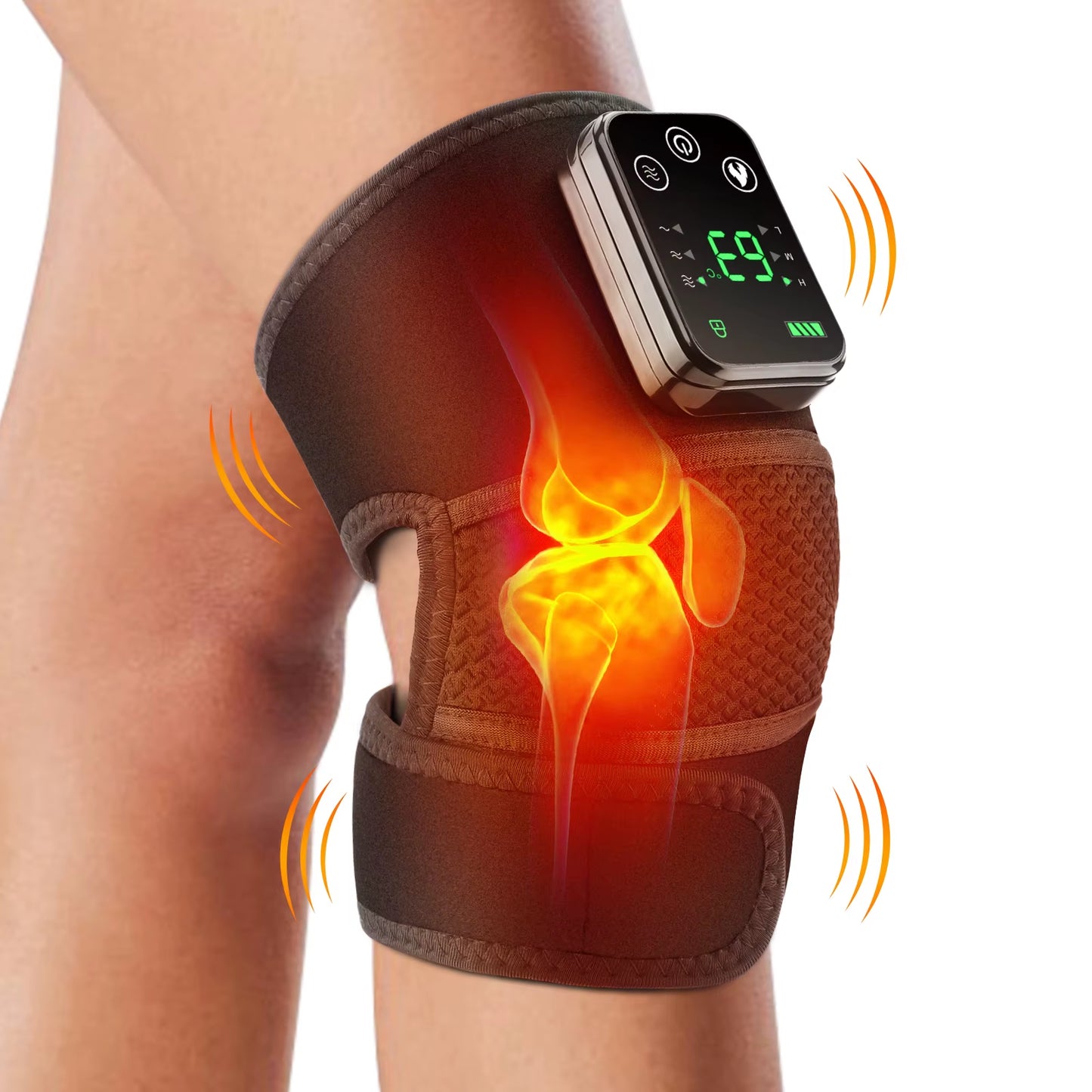 Knee Heating Massager Joint Physiotherapy Hot Compress Vibration Massage Elbow Shoulder Support Thermal Knee Pad Relieve Arthrit
