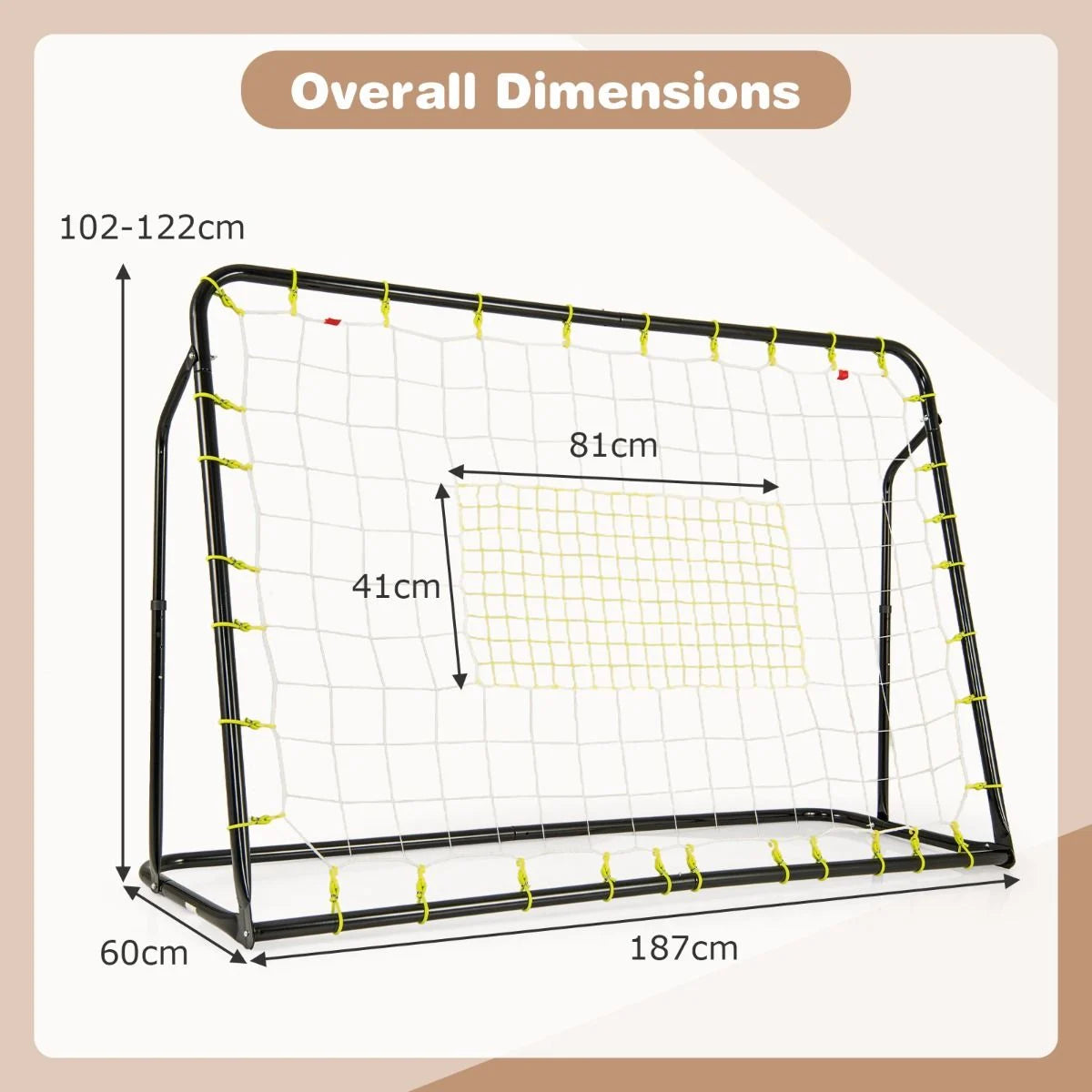 2-in-1 Soccer Rebounder and Goal for Children Aged 6 and Above