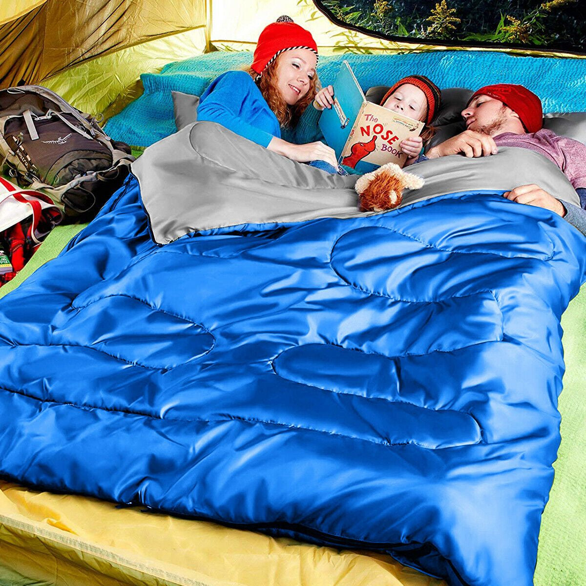 Extra Large Waterproof Double Sleeping Bag with Carrying Bag