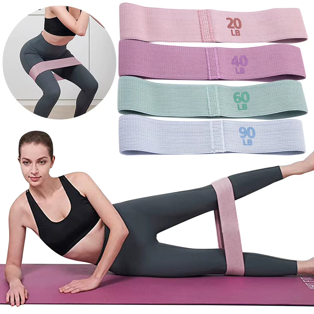 Stretch Fitness Strips Anti-Slip Pilates Hip Circle Portable Glute Thigh Elastic Bands Yoga Gym Equipment
