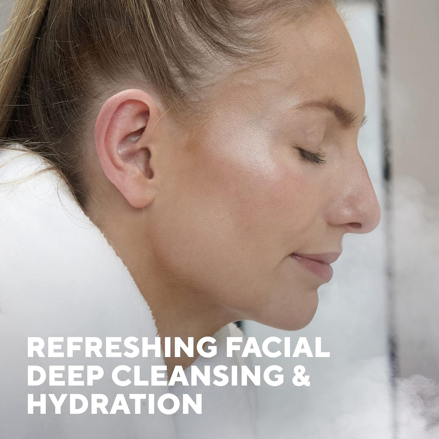  Nano Facial Steamer | Portable Nano Mist Face Steamer with Adjustable Nozzle, 43°C Steam & Detachable Water Tank for Deep Cleansing, Hydration & Glowing Skin