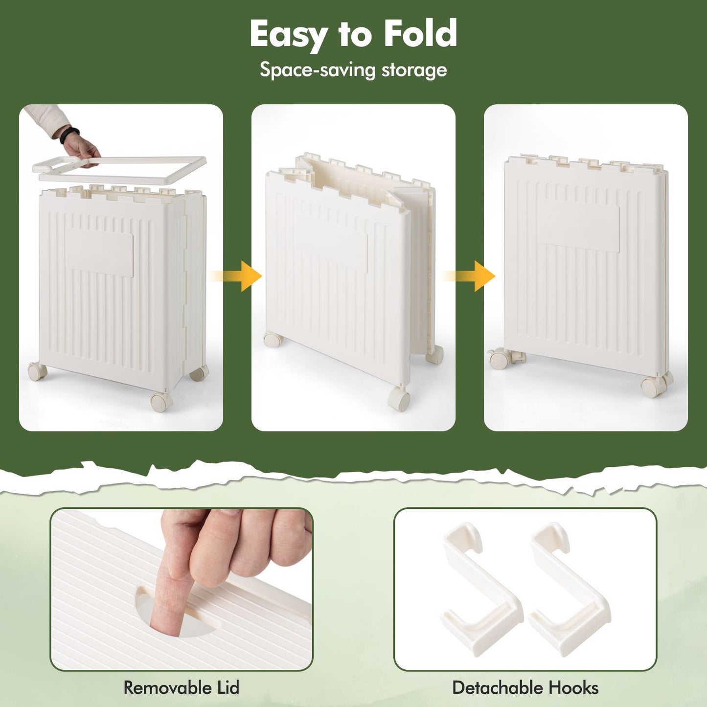 Rolling Yoga Mat Storage Basket Collapsible Laundry Hamper