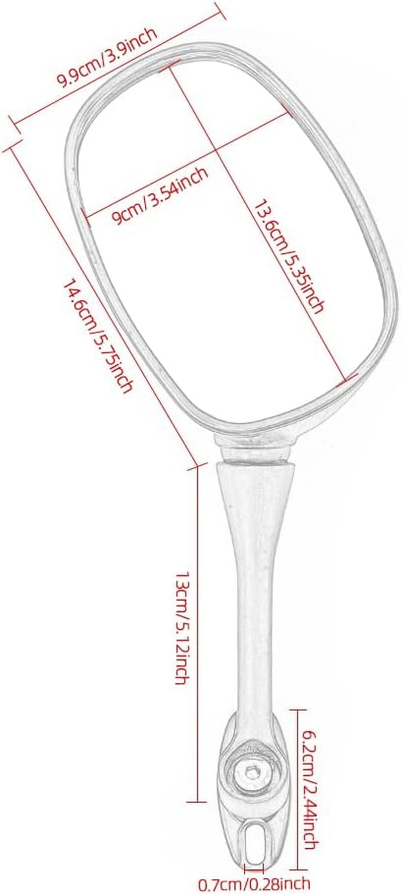 Motorcycle Rearview Mirrors – Adjustable Side Mirrors for Honda CBR250 (2011-2012), CB1300S (2003-2012), CBR600RR (2003-2011) | Wide-Angle Clear Vision with Mounting Kit