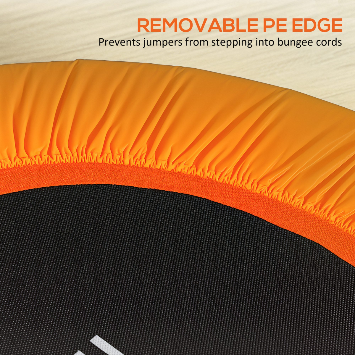 40" Mini Fitness Trampoline with Adjustable Handle – Orange