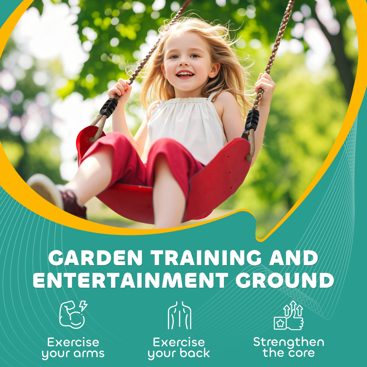 AIYAPLAY Multicoloured Kids Zipline Kit with Monkey Bars, Rings & Rope Ladders – Outdoor Adventure Playset