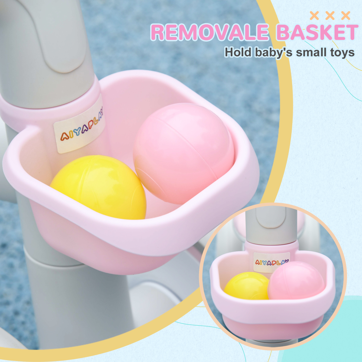 AIYAPLAY Kids Balance Bike for 1–3 Years – Adjustable Seat, Indoor/Outdoor Ride-On (Brown or Pink)