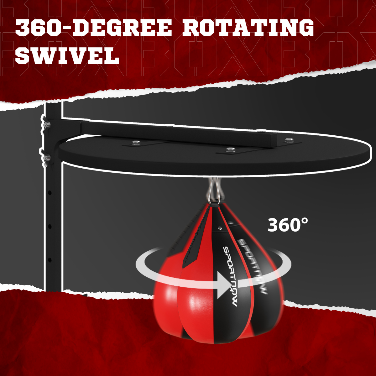 Adjustable Speed Bag Platform – Wall-Mount Punching Bag Training Kit with Pump