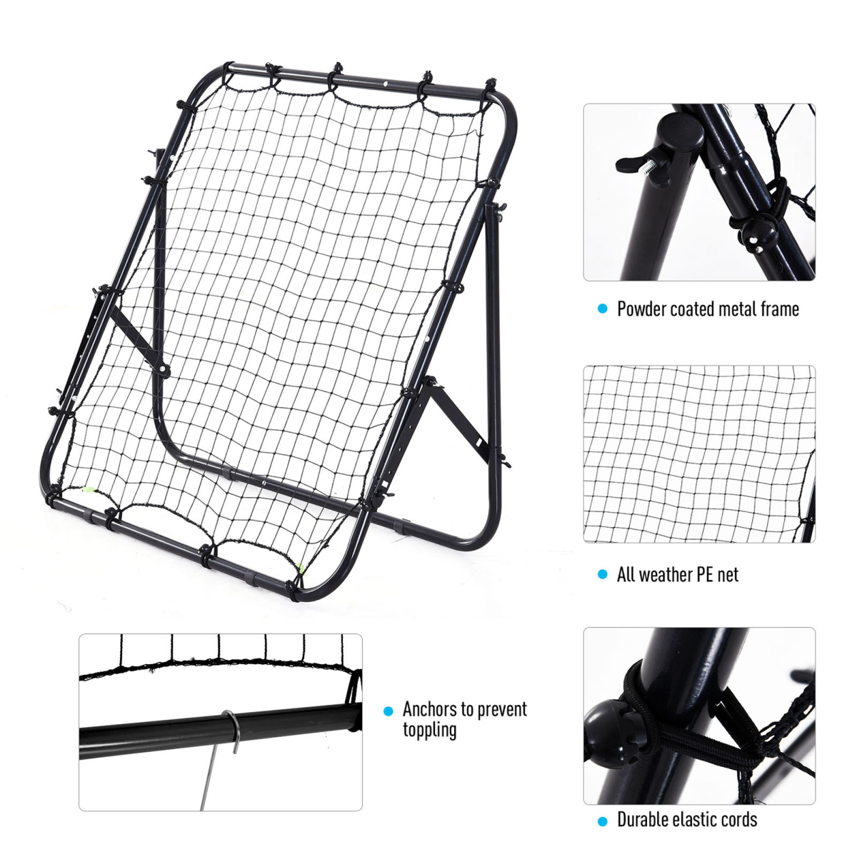 Ultimate Football Rebounder Net: Adjustable Training Aid for All Ages - All Round Fitness