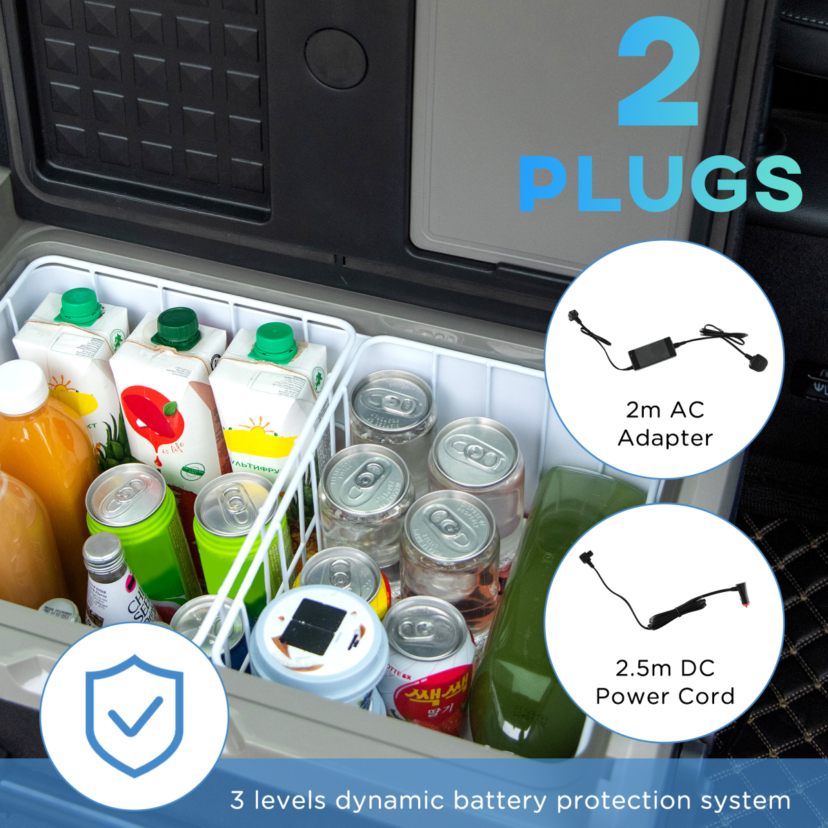 Outsunny 40L Portable Car Fridge Freezer – Adventure Cooler with Wheels, LED Display & -20°C Cooling