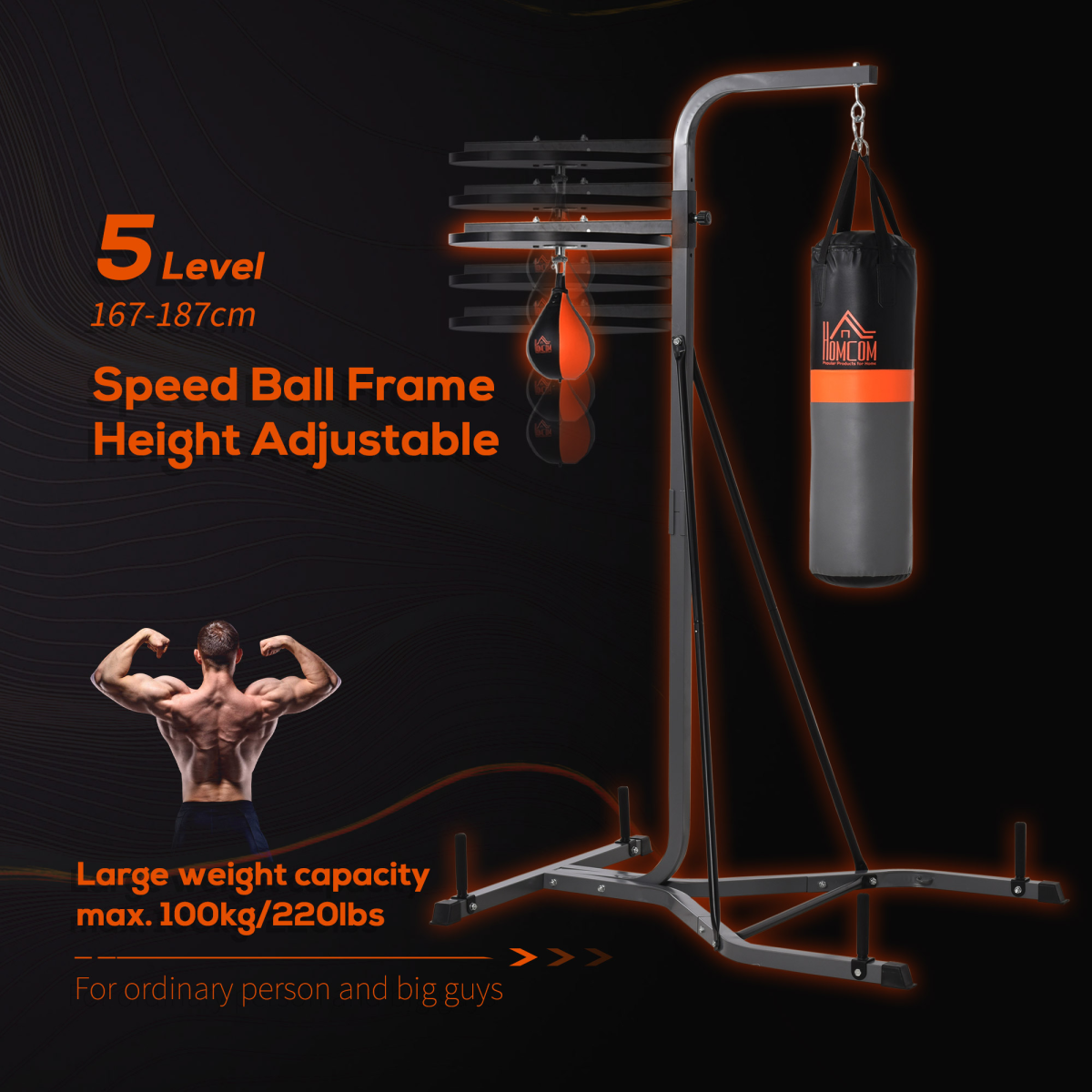 Ultimate Freestanding Punch Bag & Speedball Training Station by HOMCOM - All Round Fitness