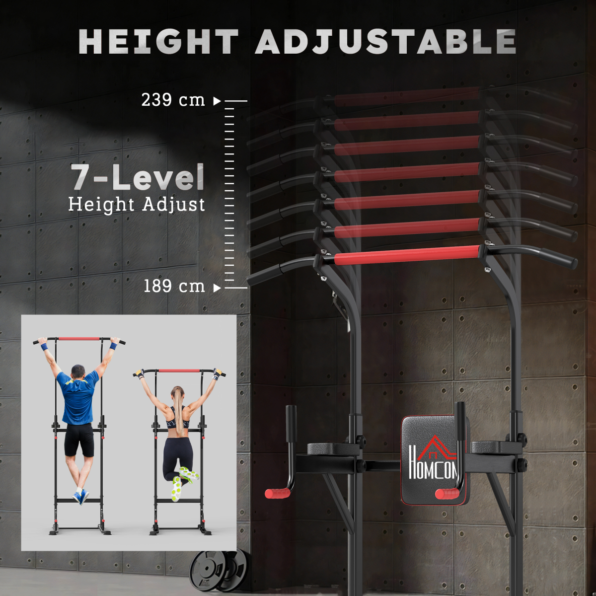 Ultimate Power Tower Pull Up Bar - Home Gym Strength Training Station - All Round Fitness