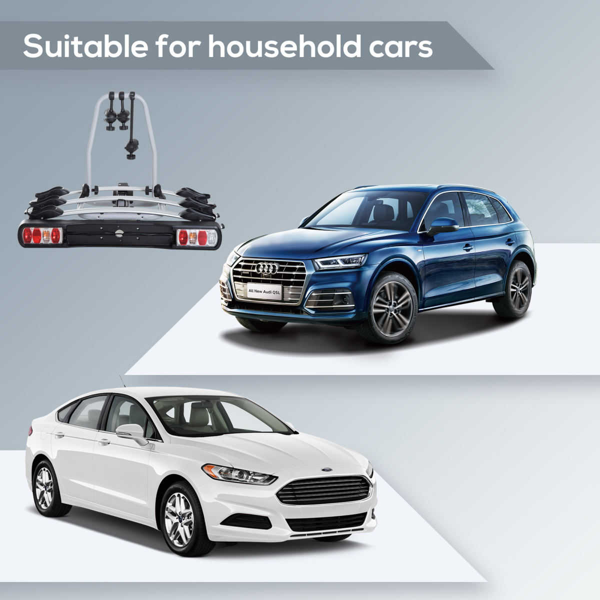 Easy-Load Rear-Mounted Bike Rack with Lights - Perfect for Cycling Adventures! - All Round Fitness