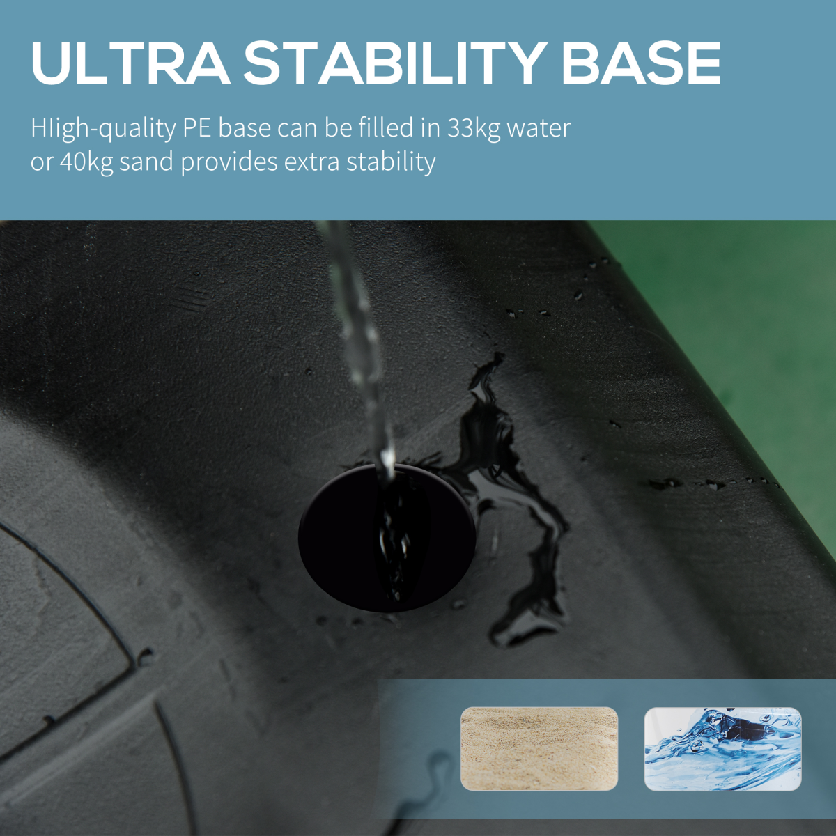 Portable Basketball Hoop Stand with Adjustable Height 160–210cm, Sturdy Base & Wheels