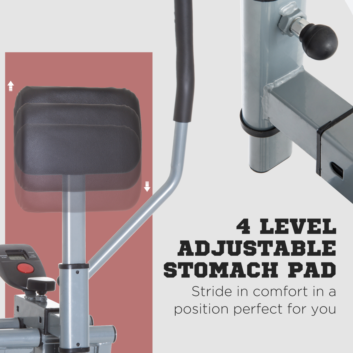 Air Walker Glider Cross Trainer - Total Body Workout & LCD Monitor for Home Gym - All Round Fitness