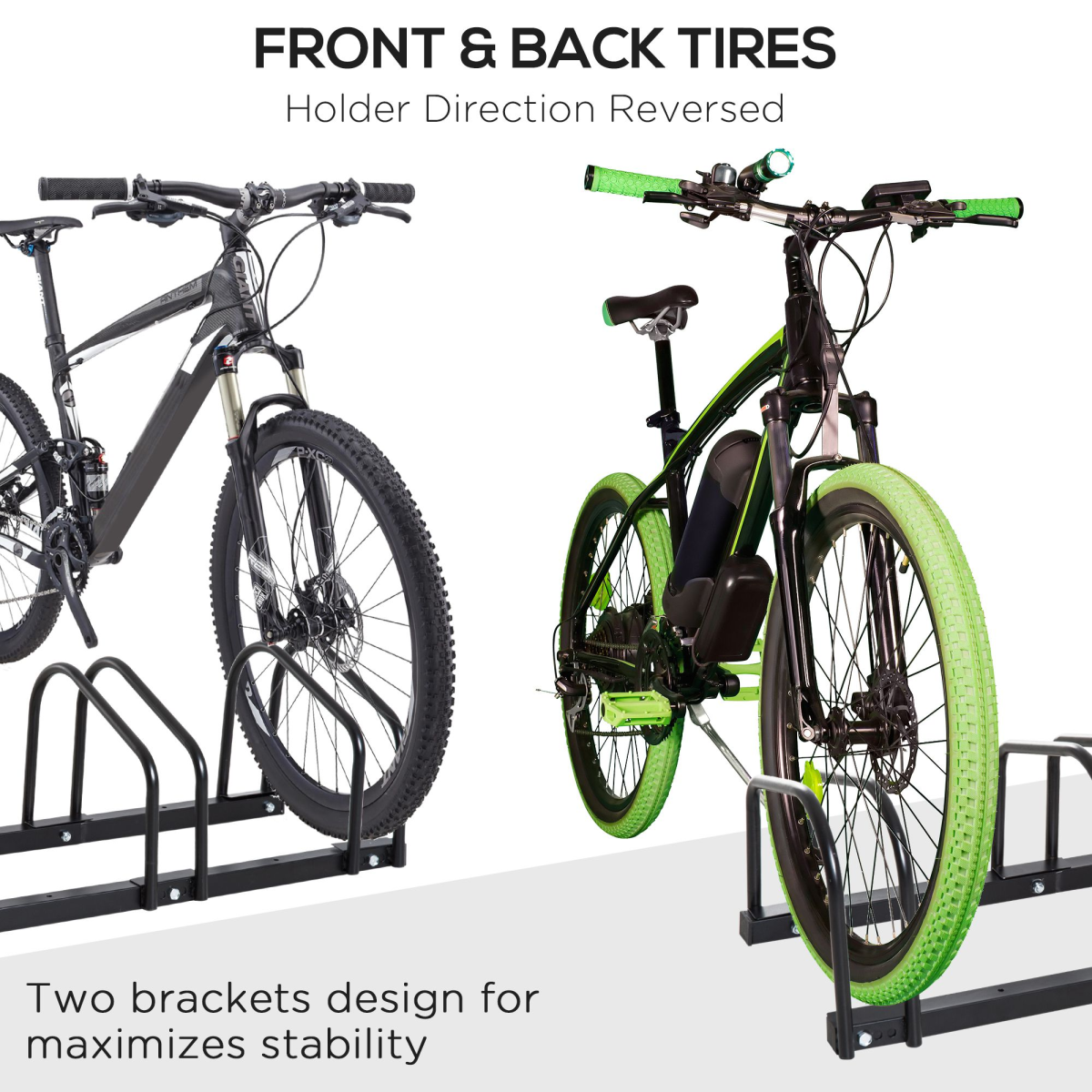 Secure 6-Bike Storage Rack - Heavy-Duty Locking Floor & Wall Mount - Black - All Round Fitness