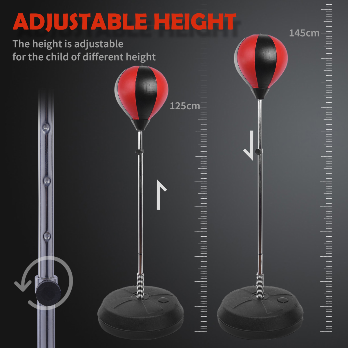 Ultimate Kids Boxing Set: Adjustable Punching Ball & Gloves for Active Play! - All Round Fitness