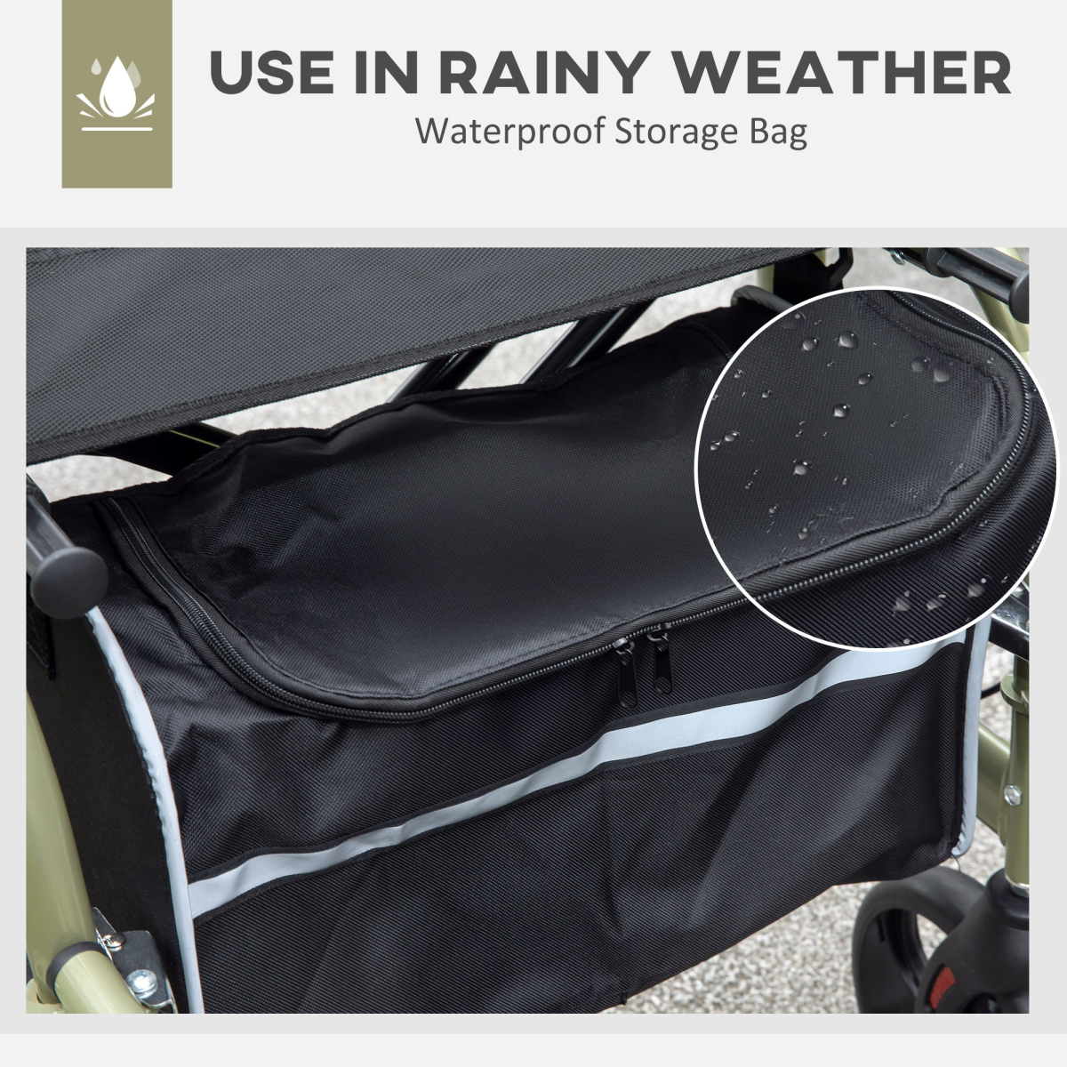 2-in-1 Wheelchair & Folding Rollator Walker with Seat, Lightweight Aluminium, Yellow-Green