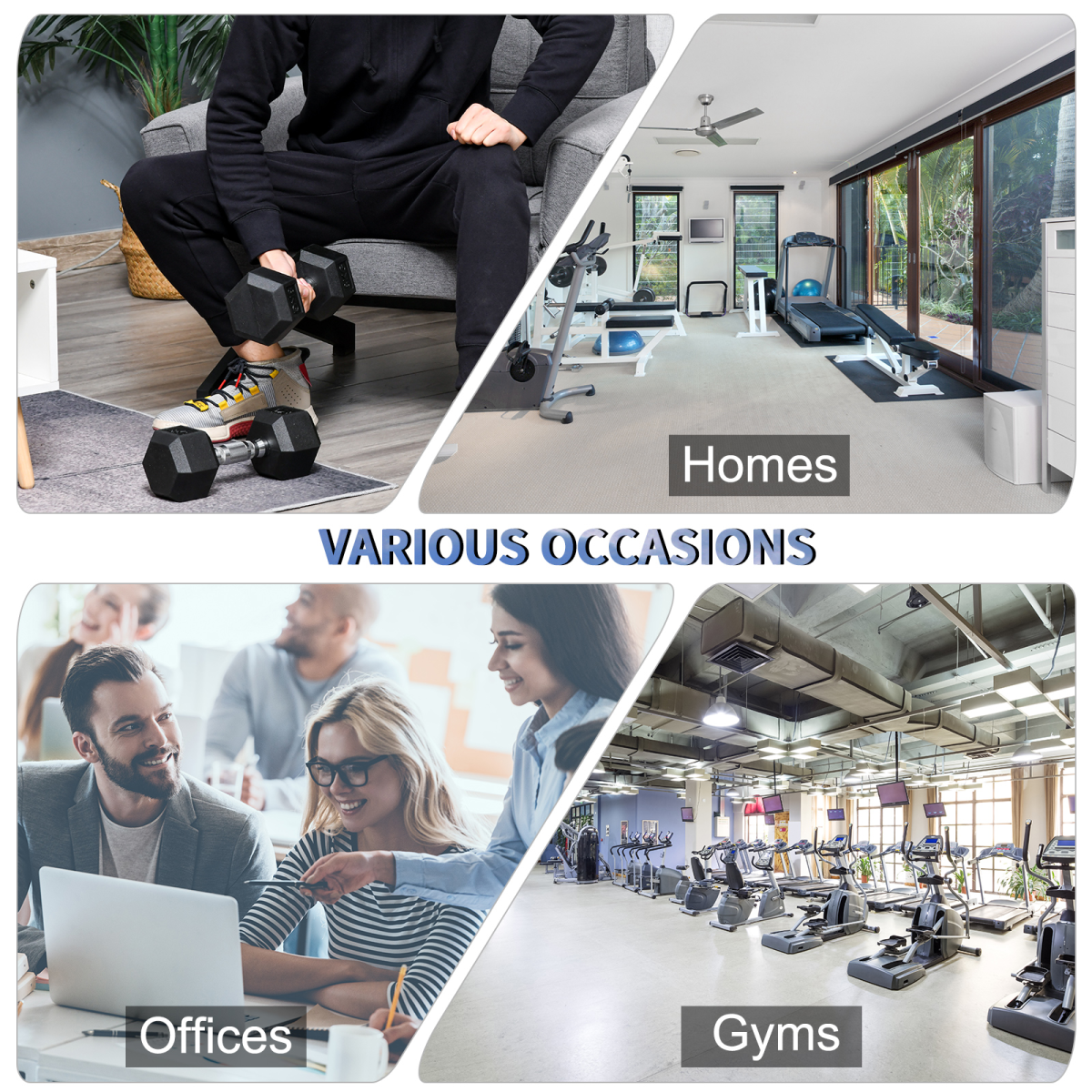 Ultimate Hexagonal Dumbbell Set - 2x8kg for Home & Office Workouts - All Round Fitness