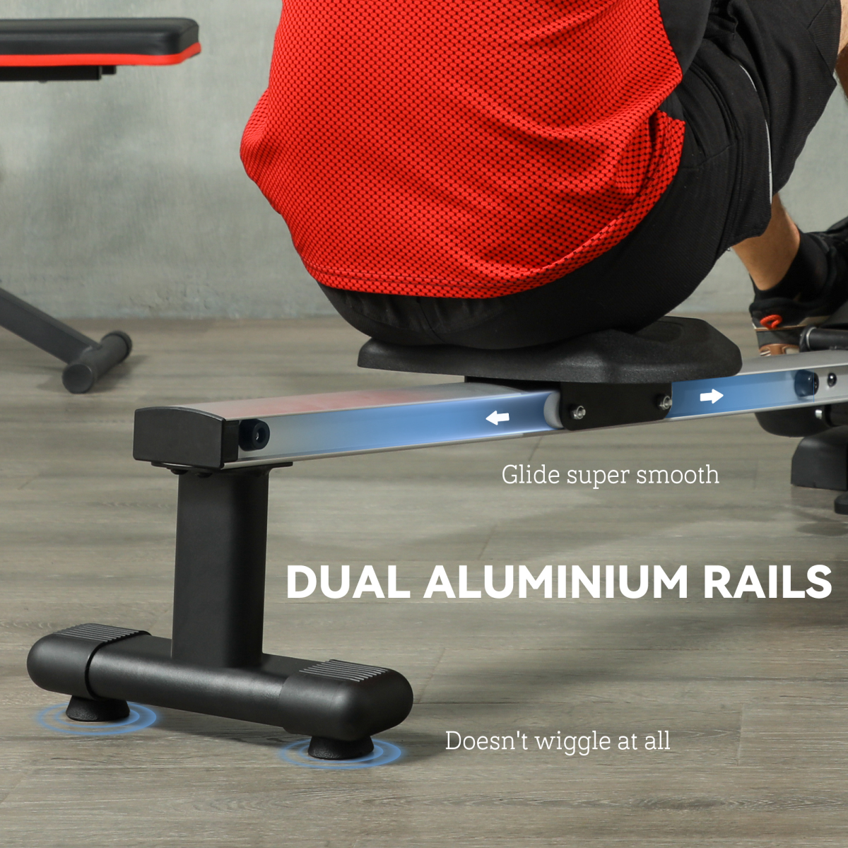 Folding Magnetic Rowing Machine with 16 Resistance Levels, LCD Monitor & Device Holder