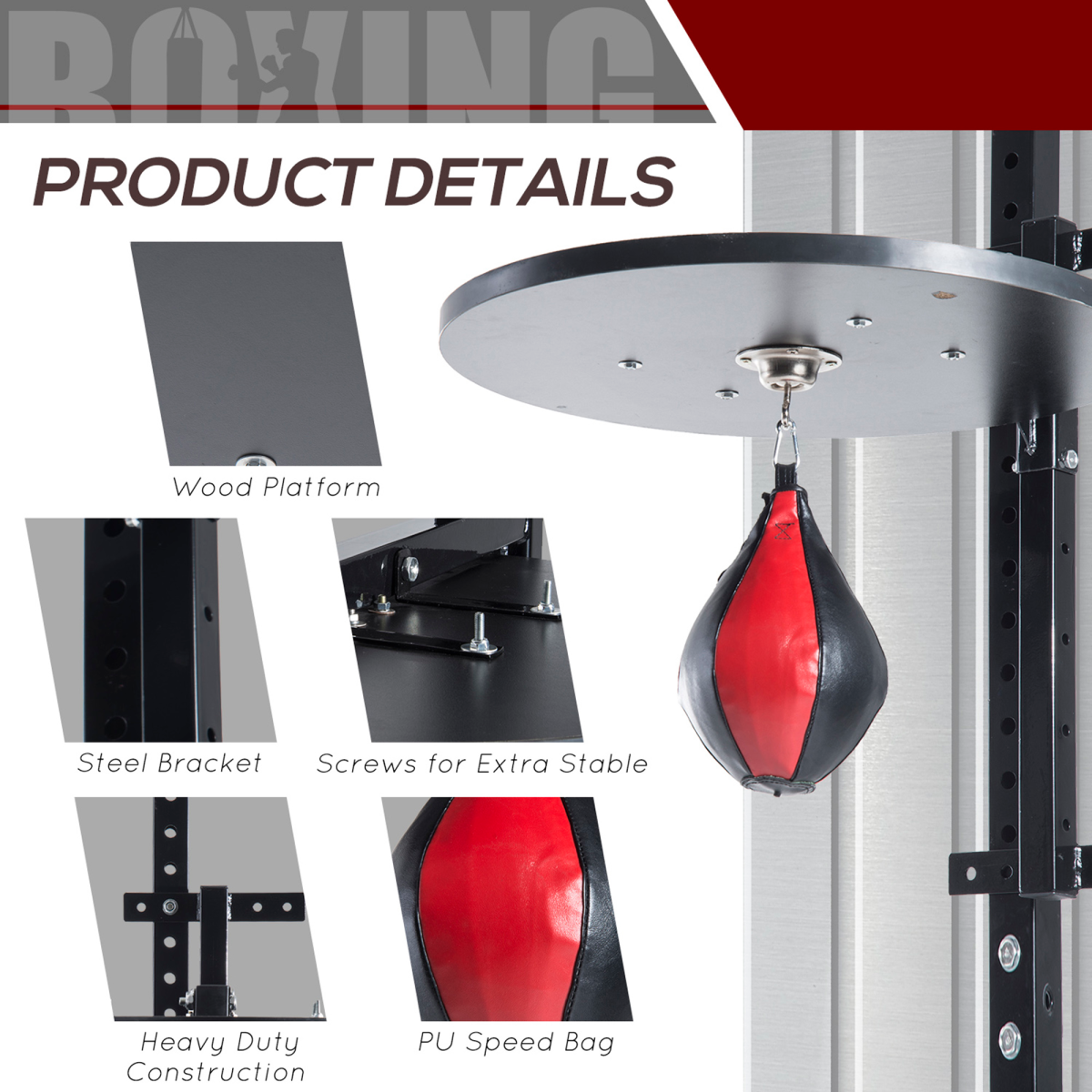 Versatile Wall-Mounted Speed Bag Frame for Home Boxing Training & Workouts - All Round Fitness