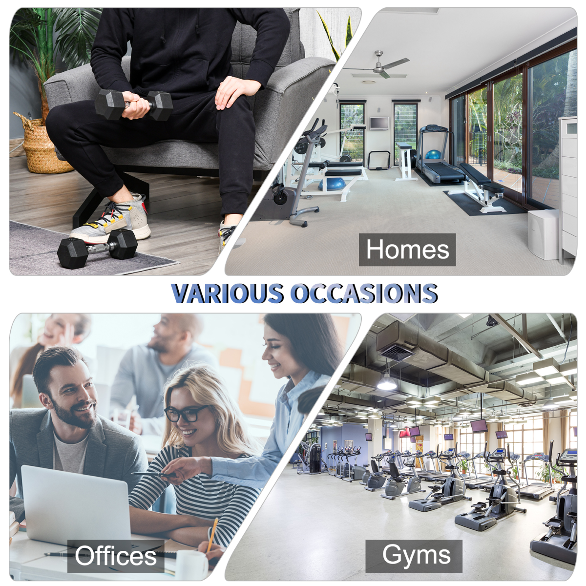 Hexagonal 5kg Rubber Dumbbell Pair for Home Gym Fitness - Durable & Safe! - All Round Fitness