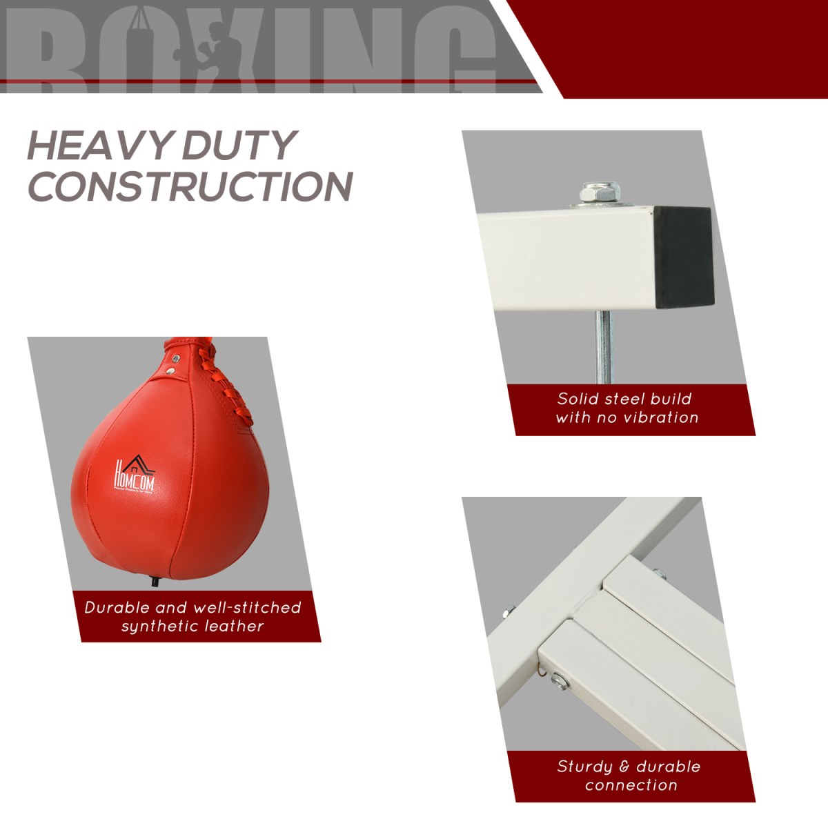 Adjustable Speed Bag Stand - HOMCOM Heavy-Duty Boxing Fitness Station - All Round Fitness
