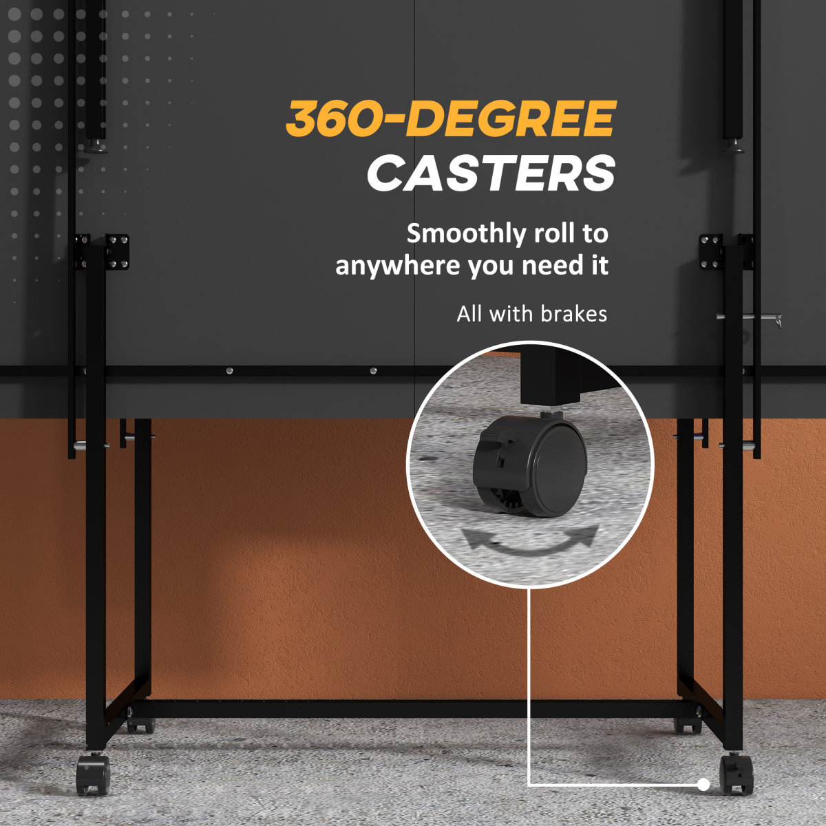 9FT Folding Table Tennis Table with Locking Wheels & Accessories – Blue