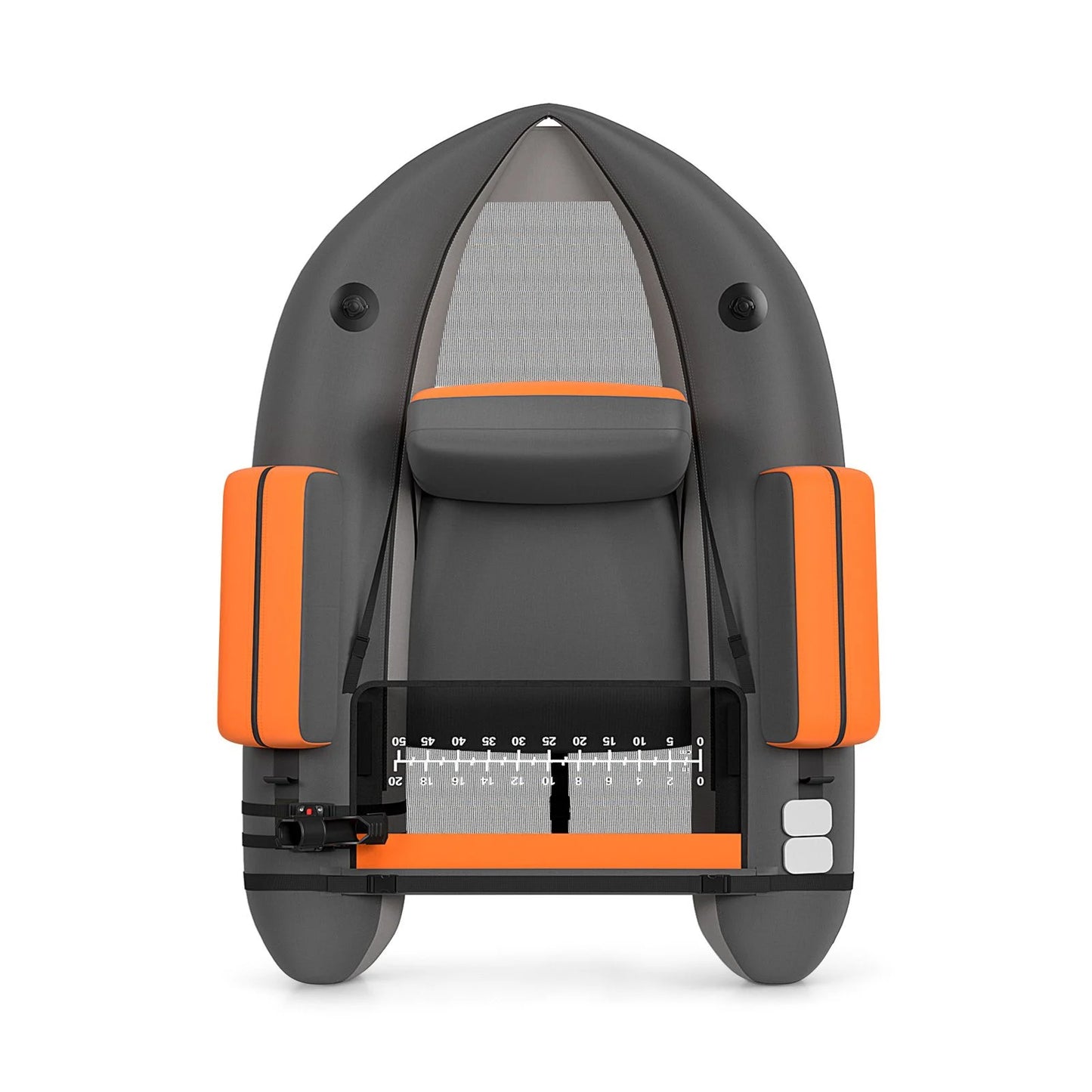 Inflatable Fishing Float Tube with Pump, Paddle, and Storage Compartments