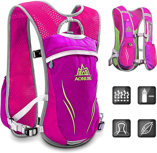 Hydration Pack Backpack 5.5L | Lightweight Running Hydration Vest for Men & Women | Trail Running, Marathon, Hiking & Cycling Backpack (Available with or without Water Bottle)