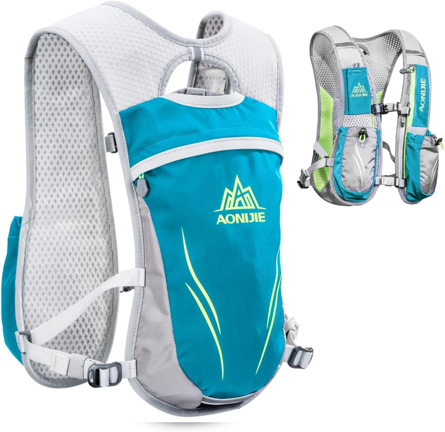 Hydration Pack Backpack 5.5L | Lightweight Running Hydration Vest for Men & Women | Trail Running, Marathon, Hiking & Cycling Backpack (Available with or without Water Bottle)