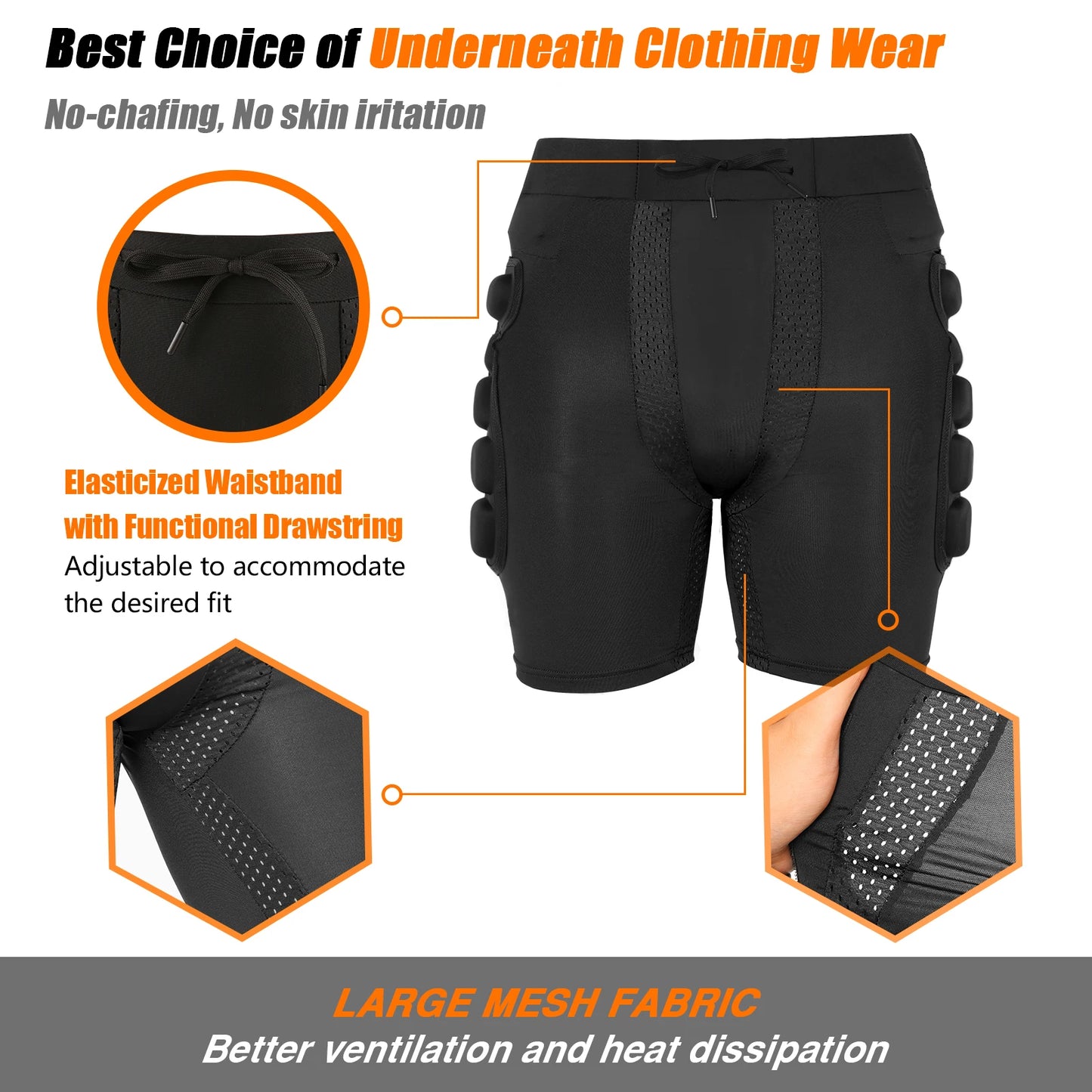 3D Ski Hip Protector Pants Winter Skating Protective Hip Pad Snowboarding Impact Shorts Ski Ice Skating Roller Snowboard Gear