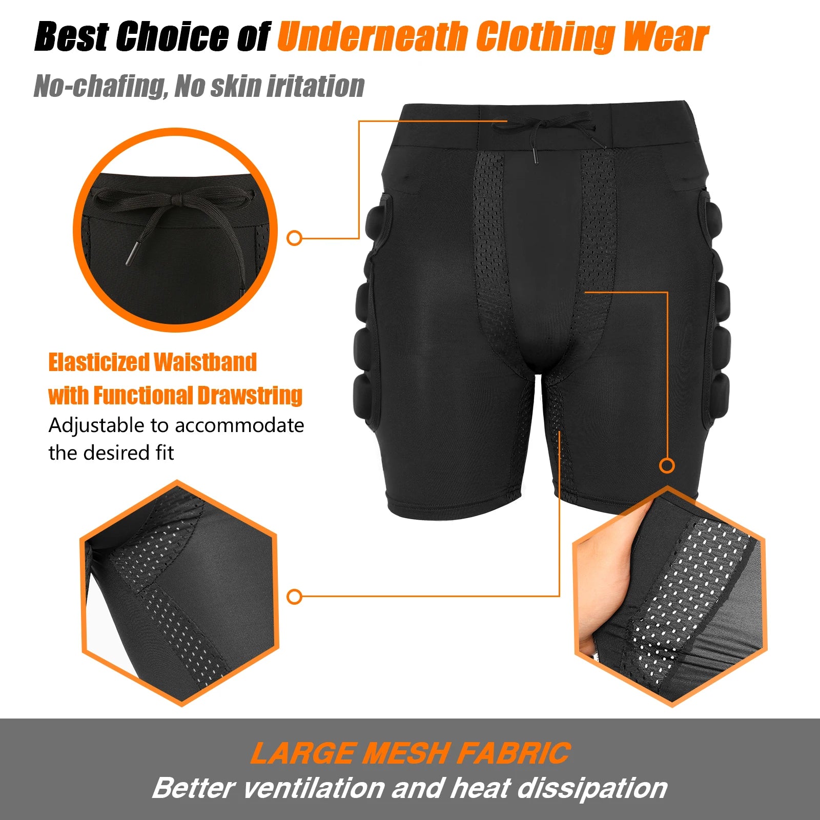 3D Ski Hip Protector Pants Winter Skating Protective Hip Pad Snowboarding Impact Shorts Ski Ice Skating Roller Snowboard Gear