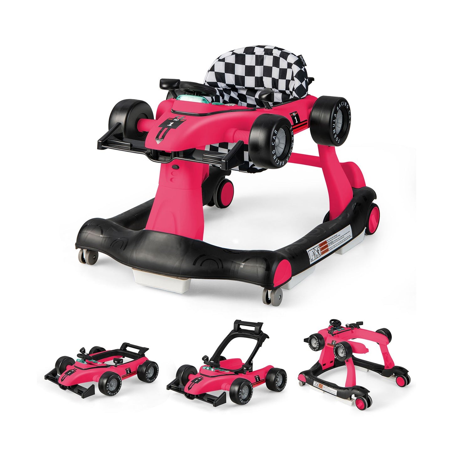 4-in-1 Adjustable Height and Speed Baby Push Walker