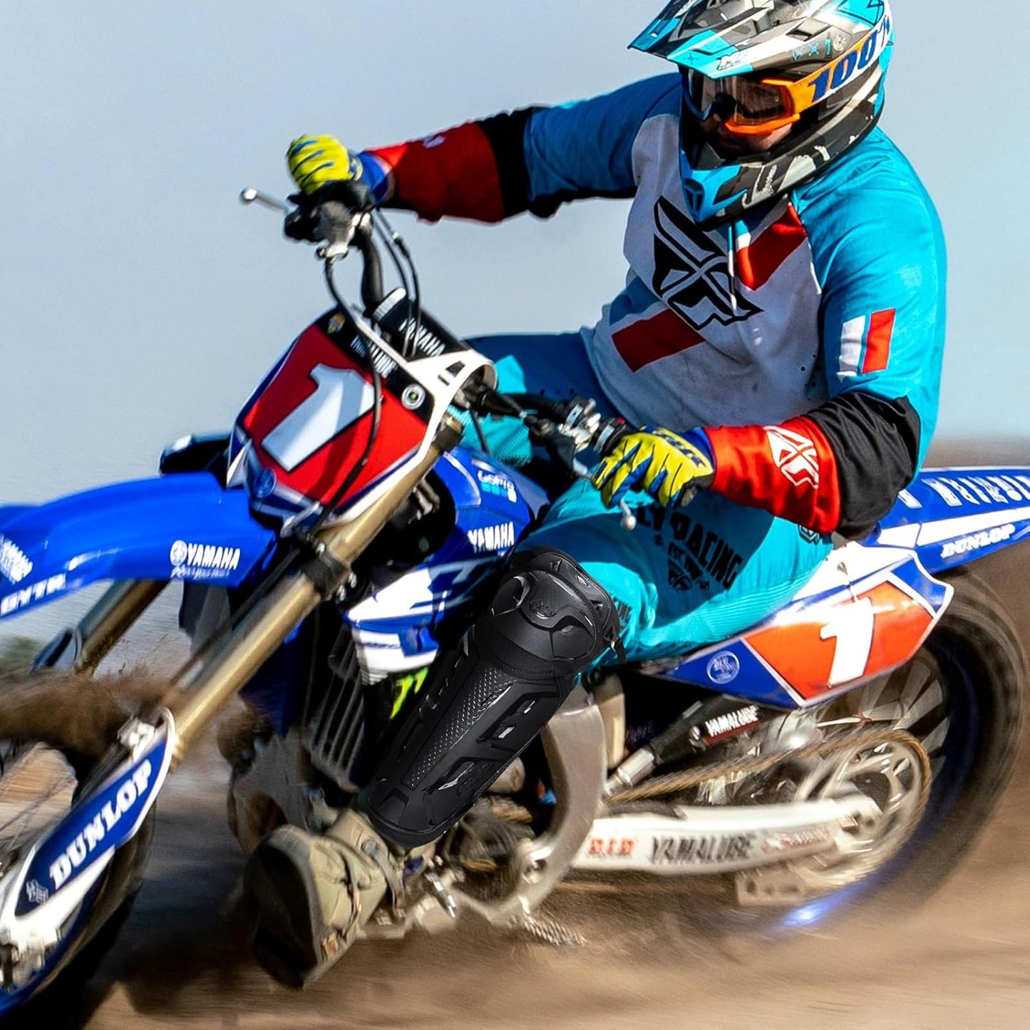 Motorbike Knee Pads CE Level 1 | Anti-Slip Motocross Knee Guards & Adjustable Powersport Armor for Adults