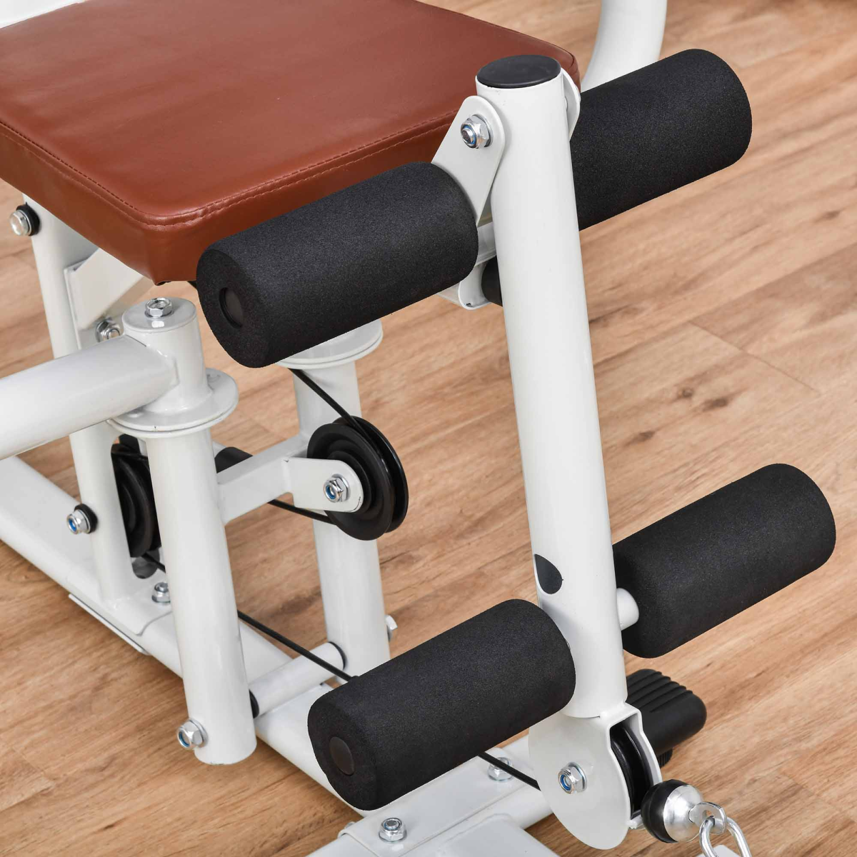 HOMCOM Multifunction Home Gym Weight Training Station – White