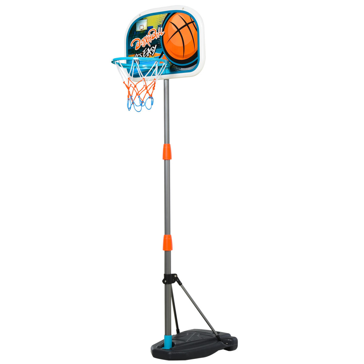 3-in-1 Kids Basketball Hoop Set with Ball & Pump, Adjustable Height, Fillable Base – Ages 3-8