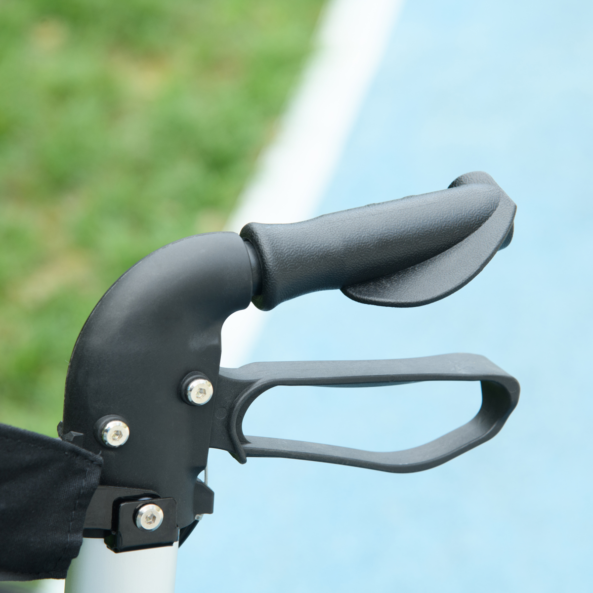 Lightweight 4-Wheel Rollator Walker with Seat, Bag & Dual Brakes – Adjustable Height (Blue) - All Round Fitness