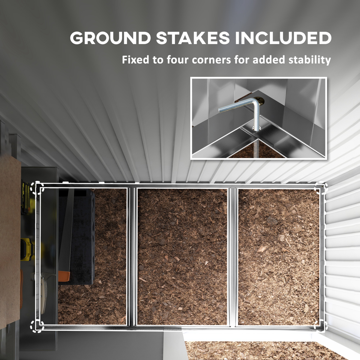 Small Steel Garden Shed with Adjustable Shelf & Lock – Compact 5x3 Lean-to Bike Shed - All Round Fitness